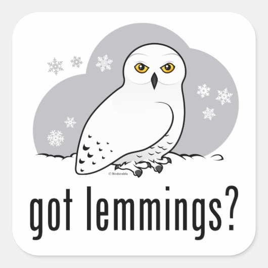 Heb je lemmingen? vierkante sticker (Voorkant)