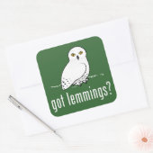 Heb je lemmingen? vierkante sticker (Envelop)