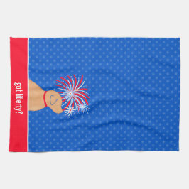 Heb je Liberty? Gele Hond Keukenhanddoek