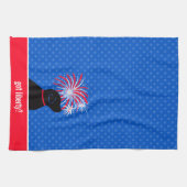 Heb je Liberty? Zwarte hond keukenhanddoek (Horizontaal)