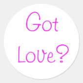 Heb je liefde? ronde sticker (Voorkant)