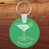 Heb je Limoen? Margarita Time. Cocktail Slogan Sleutelhanger (Voorkant)