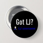 Heb je LJ? knoop Ronde Button 7,6 Cm (Voorkant /achterkant)