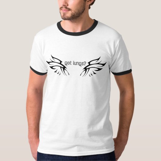 Heb je longen? (vleugels) Mannen Ringer T-Shirt (Voorkant)