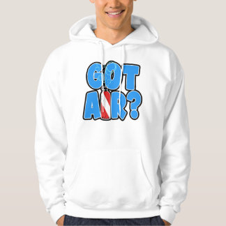 Heb je lucht? met scuba vlag tank. hoodie