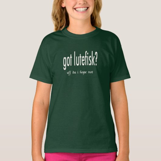 Heb je lutefisk? Funny Scandinavian Cuisine T-shirt (Voorkant)