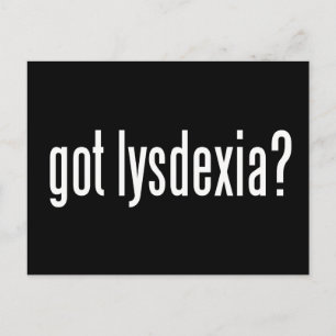 Heb je Lysdexia? Briefkaart