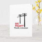 Heb je macht? Dank een Lineman Kaart (Gele Bloem)