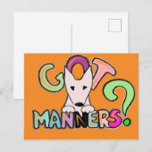 HEB JE MANIEREN? Engelse Bull Terrier huisdier kun Briefkaart (Voorkant / Achterkant)
