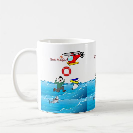 Heb je Masker? Man VerdrinkingsMok Koffiemok (Links)