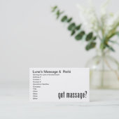 Heb je Massage? Afsprakenkaartje (Staand voorkant)