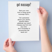 Heb je Massage? in zwarte inkt Flyer (Hand)