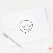 Heb je me een Rage Face Meme? Ronde Sticker (Envelop)