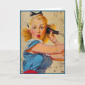 Heb je me gebeld, Sugar? Digitale kunst, verjaarda Kaart (Voorkant)