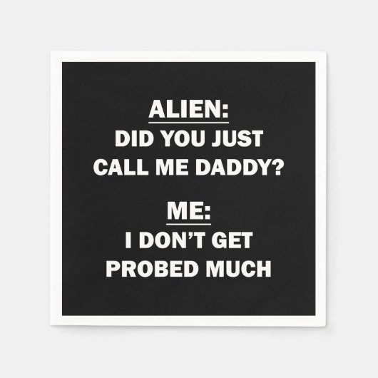 Heb je me gewoon papa genoemd? servet (Voorkant)