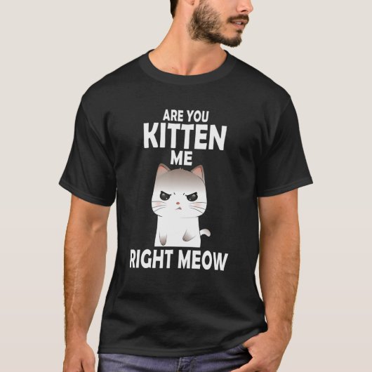 Heb je me goed verteld, hoe Kawaii Funny Cat Humo T-shirt (Voorkant)