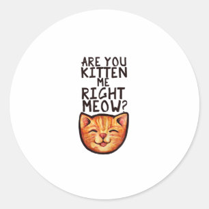 Heb je me net op Meow Caturday Art getikt of grapp Ronde Sticker