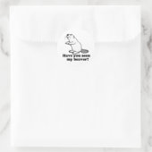 HEB JE MIJN BEVER GEZIEN? RONDE STICKER (Tas)