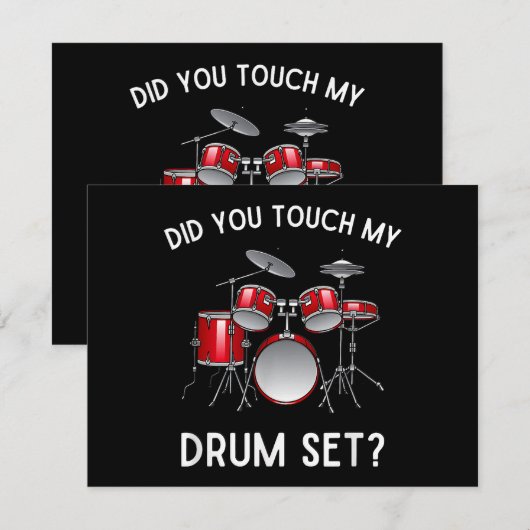 Heb je mijn drumstel aangeraakt Shirt Grappig heb  (Voorkant / Achterkant)