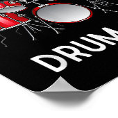 Heb je mijn drumstel aangeraakt Shirt Grappig heb  Poster (Hoek)