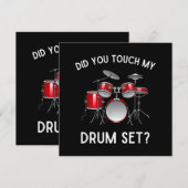 Heb je mijn drumstel aangeraakt Shirt Grappig heb Save The Date (Voorkant / Achterkant)