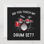 Heb je mijn drumstel aangeraakt Shirt Grappig heb Save The Date (Achterkant)