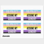 Heb je mijn geslacht aangenomen? rechthoekige sticker (Vel)