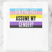 Heb je mijn geslacht aangenomen? rechthoekige sticker (Tas)