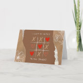  heb je mijn hart-tac-teen-spel gewonnen feestdagen kaart (Voorkant)