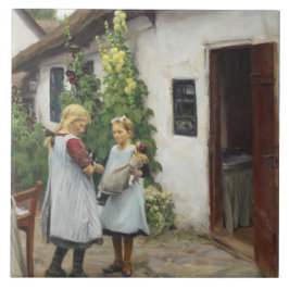 Heb je mijn Kitten gezien? (door H.A. Brendekilde) Tegeltje