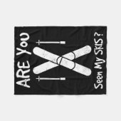 Heb je mijn ski's gezien? fleece deken (Voorkant (Horizontaal))