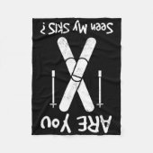 Heb je mijn ski's gezien? fleece deken (Voorkant)