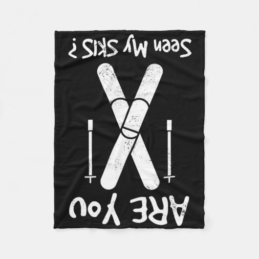 Heb je mijn ski's gezien? fleece deken (Voorkant)