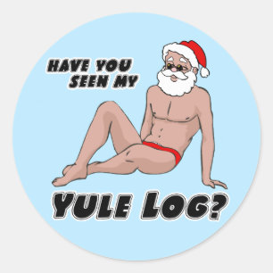 Heb je mijn yule log gezien? ronde sticker