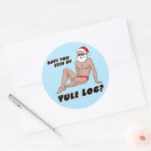 Heb je mijn yule log gezien? ronde sticker (Envelop)