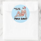Heb je mijn yule log gezien? ronde sticker (Tas)