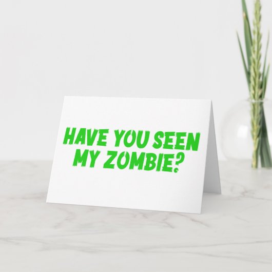 Heb je mijn Zombie gezien? Kaart (Voorkant)