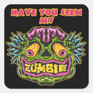 Heb je mijn zombie gezien vierkante sticker