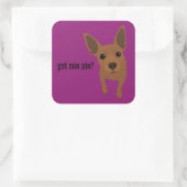 Heb je min. pin? Miniatuur Pinscher (rode) Sticker (Tas)