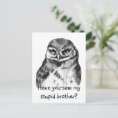 Heb je m'n stomme broer gezien? briefkaart (Staand voorkant)