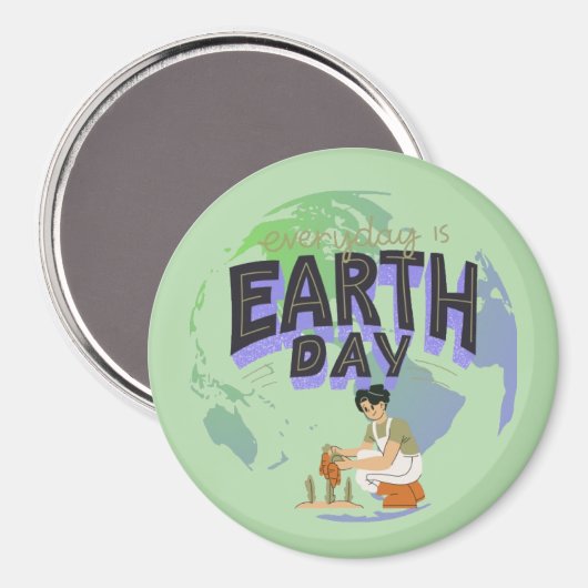 "Heb je moeder lief: elke dag de dag van de aarde" Magneet (Voorkant / Achterkant)