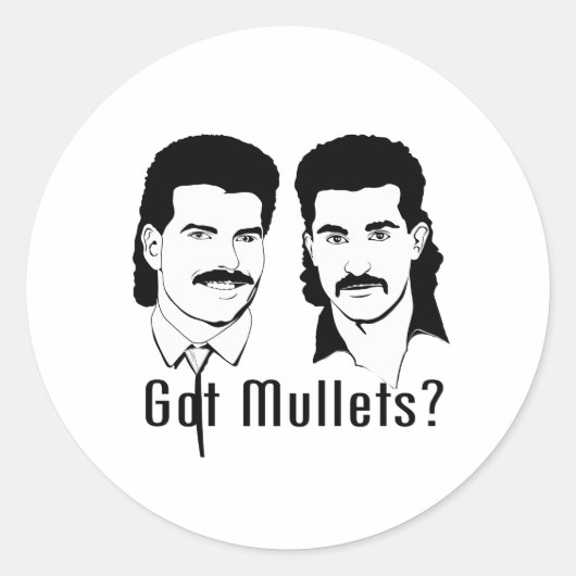 Heb je Mullets? Ronde Sticker (Voorkant)