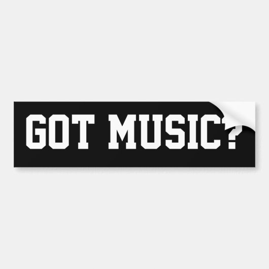 Heb je muziek? bumpersticker (Voorkant)