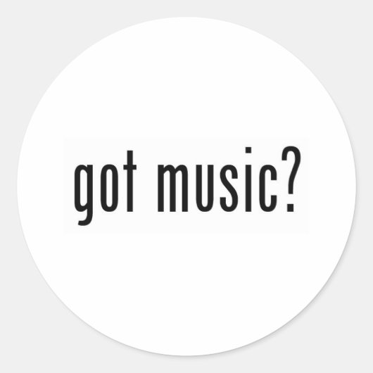 Heb je muziek? ronde sticker (Voorkant)