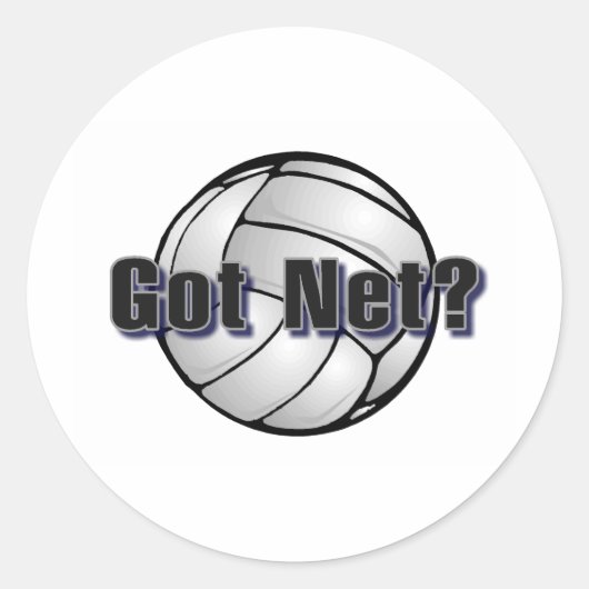 Heb je net? volleybal ronde sticker (Voorkant)