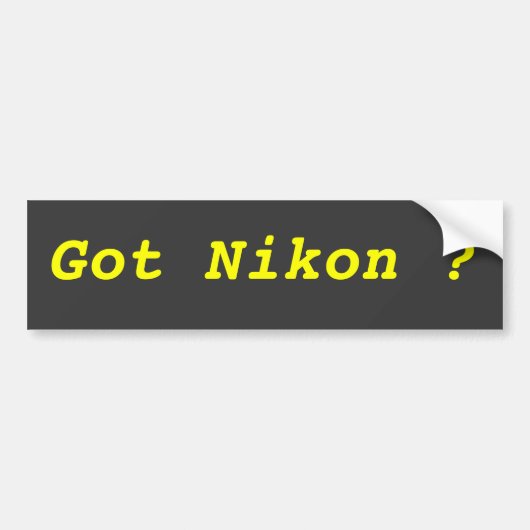 Heb je Nikon? Bumpersticker (Voorkant)
