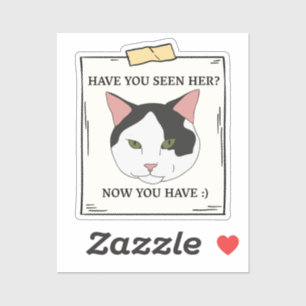 Heb je nu een kat gezien? Je wilde een gezelschaps Sticker