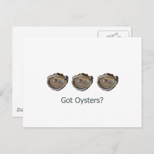 Heb je oesters? briefkaart (Voorkant / Achterkant)