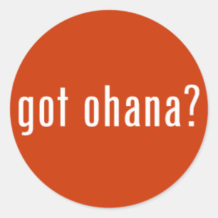 Heb je ohana? ronde sticker