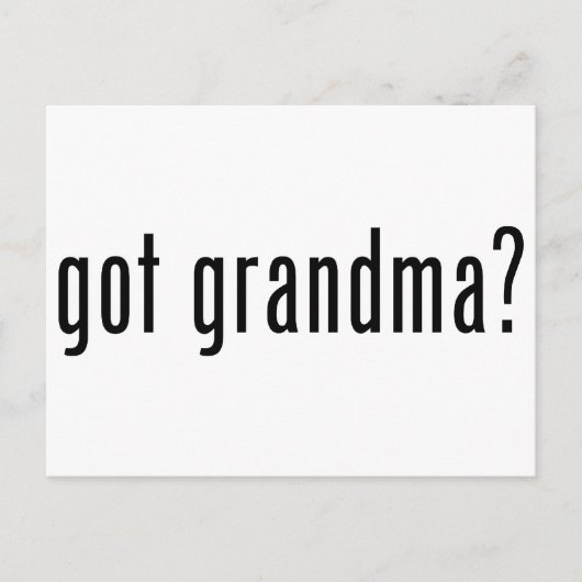 Heb je oma? briefkaart (Voorkant)